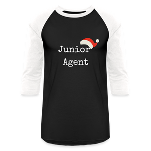 Open image in slideshow, Junior Agent ADULT SIZE Baseball T-Shirt - black/white
