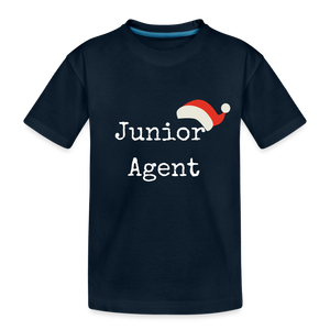 Open image in slideshow, &quot;Junior Agent&quot; TODDLER Premium Organic T-Shirt in NAVY or BLACK - deep navy
