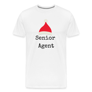 Open image in slideshow, Senior Agent Men&#39;s Premium T-Shirt - white
